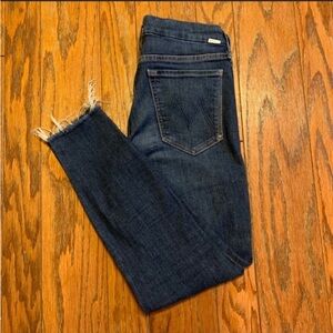 Mother The Looker Frayed Ankle Jeans